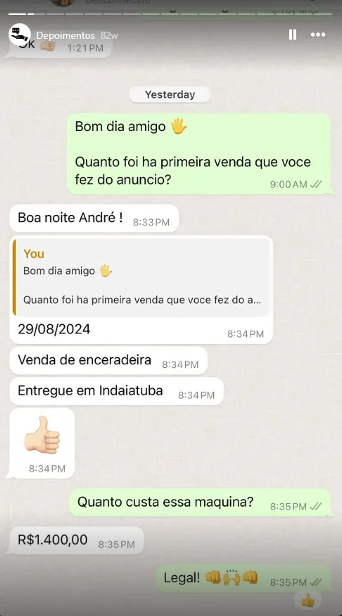 Depoimento de cliente 3